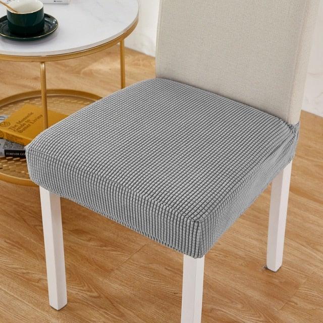 Removable Washable Anti-Dust Dinning Room Chair Seat Cushion Elastic Solid Printed Seat Cover For Chair Slipcovers For Dining Room Chair Protector Chair Cover Thick Stretch Chair Cover Removable Washable Dining Room Chair Protector Cover Seat Slipcover