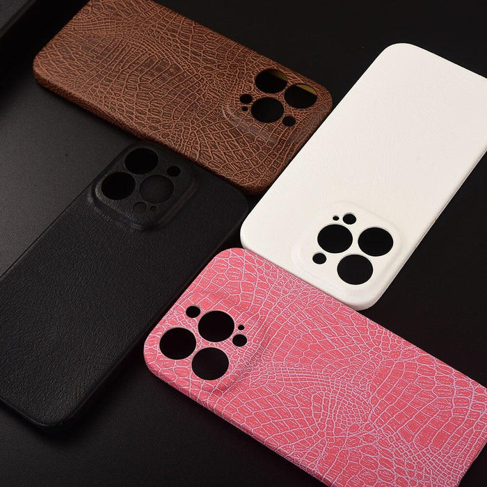 Retro Business Crocodile Pattern Phone Case For iPhone 14 Plus 13 12 Pro Max 14Pro Luxury Crocodile Snakeskin Pattern Unique Elegant Iphone Case for Women Men Slim Leather Protective Phone Case