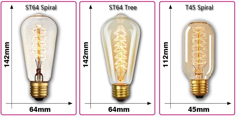 Retro Edison Lamp Vintage Light Bulb For Home Decor Ampoule Incandescent Lamp Light Bulbs Decorative Incandescent Light Bulbs Ideal For Home Decor