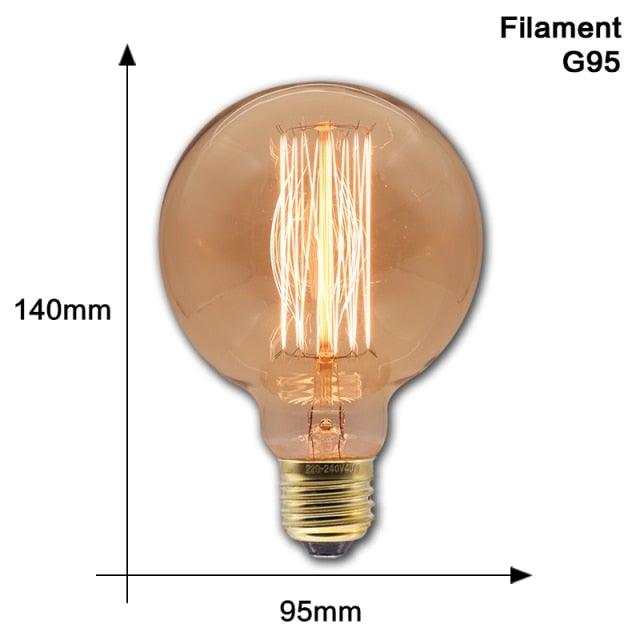 Retro Edison Lamp Vintage Light Bulb For Home Decor Ampoule Incandescent Lamp Light Bulbs Decorative Incandescent Light Bulbs Ideal For Home Decor