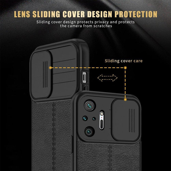 Retro Pattern Leather Case for Xiaomi Redmi Note 10 Pro Push Pull Camera Protection For Redmi Note 10S 10Pro 10T 5G Cover