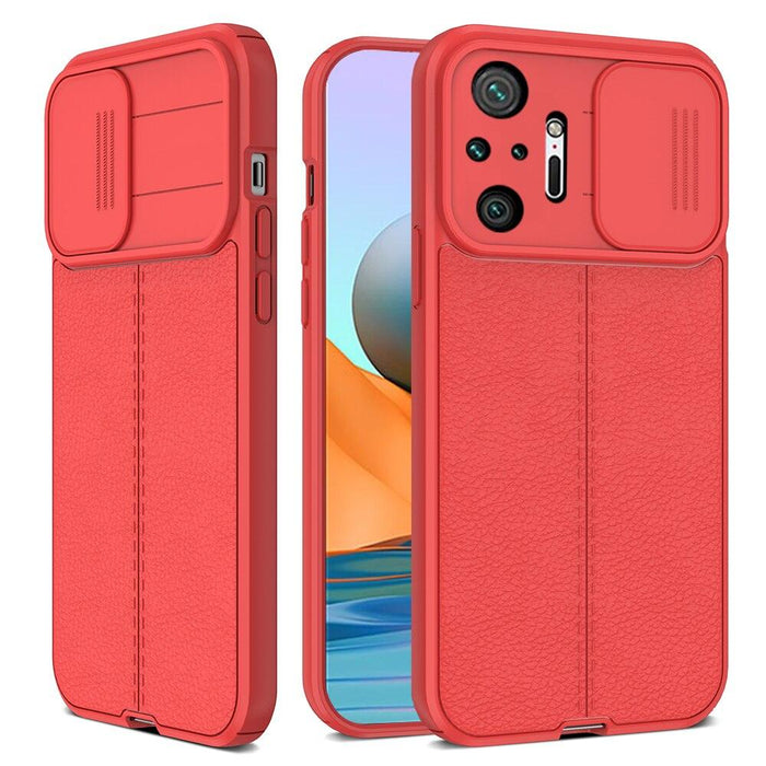 Retro Pattern Leather Case for Xiaomi Redmi Note 10 Pro Push Pull Camera Protection For Redmi Note 10S 10Pro 10T 5G Cover