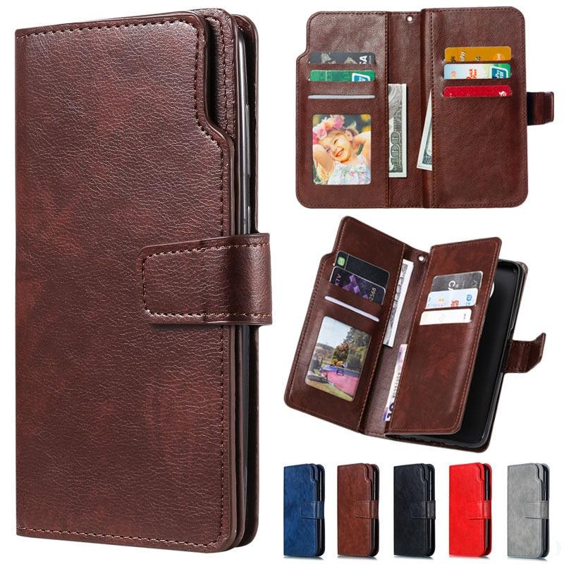 Retro PU Leather Case For Xiaomi Redmi Note 10 10S 9 9S 9A 9C 9T 8 8A 8T 7 7A 6 5 4 4X Pro Card Slot Frame Holders Wallet Cover Protective Case Card Slot Shockproof Durable Wallet Cover Soft Inner Phone Case