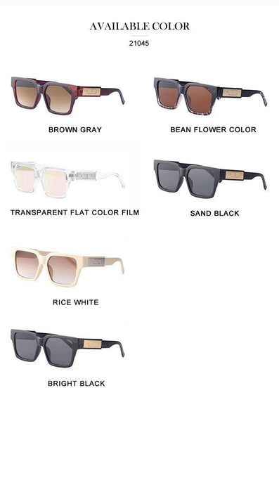 Retro Style Square Shape Sunglasses For Women New Fashionable Luxury  Designer Sun Glasses In Large Frame & Different Outdoor Shades Eyewear