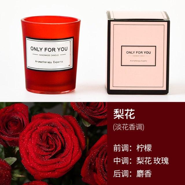 Romantic Handmade Scented Candle Candles for Home Scented Candle Fall Candles  Wick Candle Soy Candles Essential Oil Candles Plant Essential Oil Small Jar Aromatherapy Candle Travel Candles Natural Soy Wax Home Decor