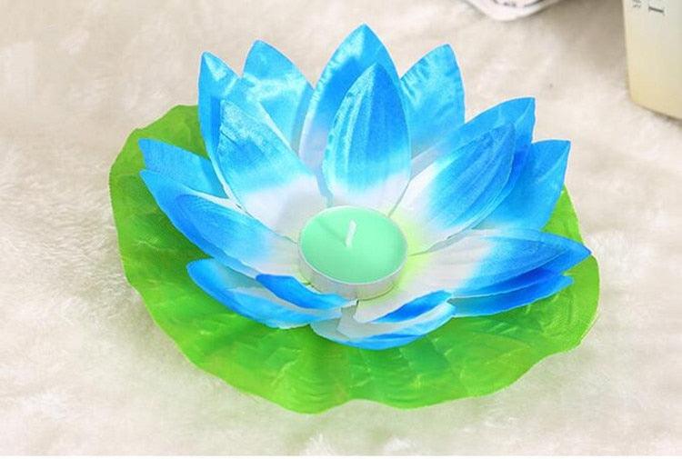 Romantic Lotus Lamps Wishing Water Floating Candle Light Birthday Wedding Party Decoration  Lotus LED Candle Floating Candle Lights Up When It Meets Water Battery Powered Flameless Candle Light Waterproof Night Light For Festival Wedding Home Garden Pond