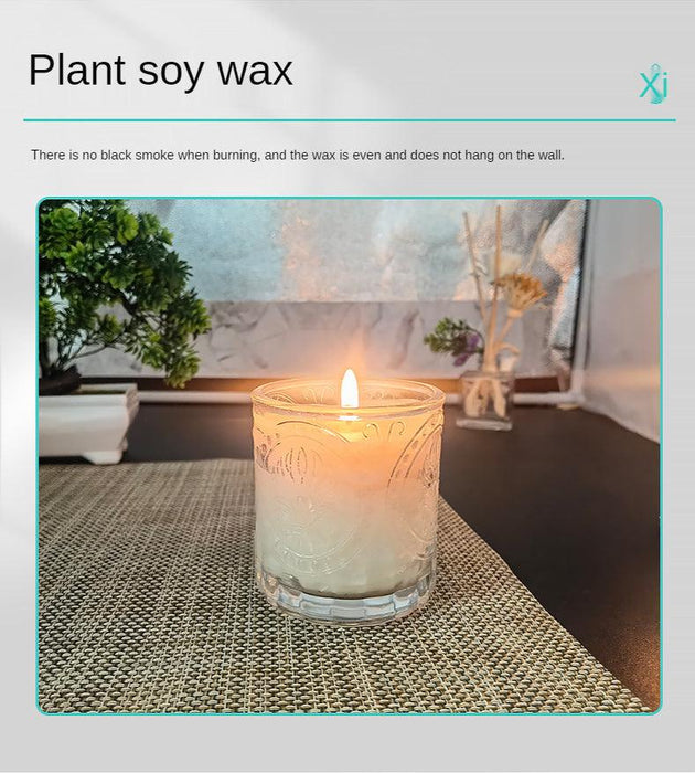 Round Scented Candle Aromatherapy Candle With Essential Oil For Stress Relief Smoke-Free Strong Fragrance Long Lasting Candles For Bath Home Women Creative Holiday Gift Box Set Soy Wax Household Scented Candle