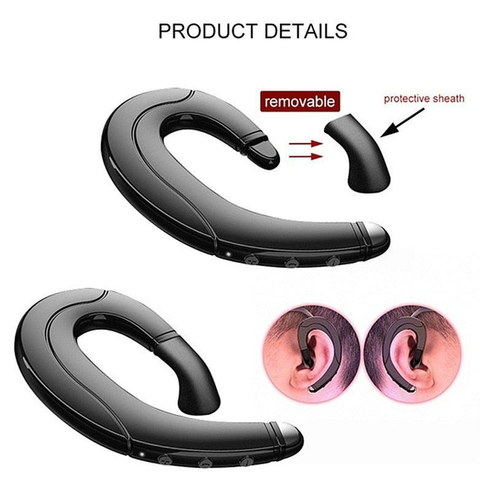 Running Sports Earphone BoneBluetooth Headphones True Wireless Earbuds with Charging Case IPX7 Waterproof Stereo Sound Earphones Built-in Mic in-Ear Headsets Deep Bass Conduction Ear Hook Bluetooth 5.0 HiFi Stereo Wireless Earphone Headset For  Headsets