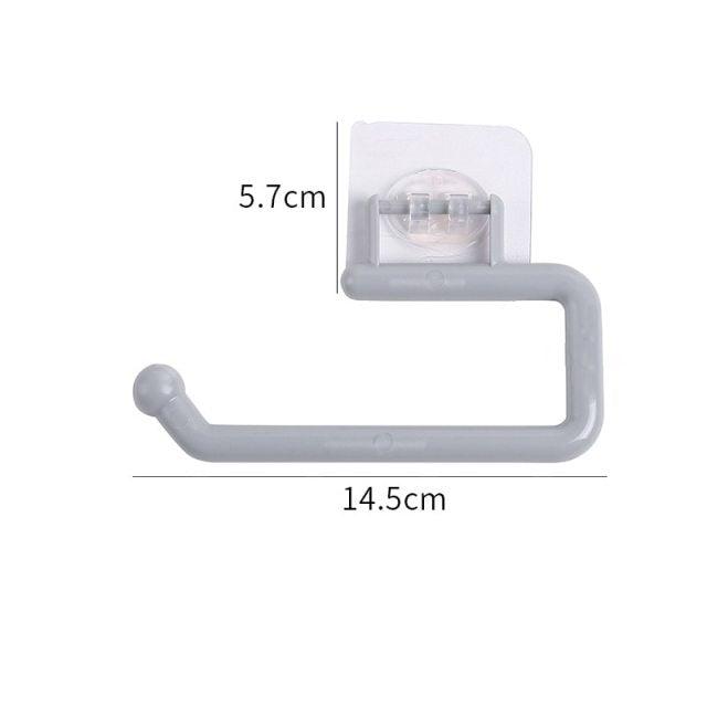 Self-Adhesive Stainless Steel Toilet Roll Paper Holder Organizers Bar Towel Ring Rail Rack Non-Drilling Toilet Accessories Toilet Paper Holder Wall Mounted Stainless Steel Toilet Roll Holder Brushed Nickel Toilet Tissue Holder For Bathroom