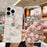 Shining Glitter Star Flowers Case For Iphone 14 13 12 11 Pro Ultra-thin Transparent Soft Cover Shockproof Glitter Floral Design Hard Back Cover Phone Case