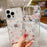 Shining Glitter Star Flowers Case For Iphone 14 13 12 11 Pro Ultra-thin Transparent Soft Cover Shockproof Glitter Floral Design Hard Back Cover Phone Case