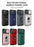 Shockproof Case for iPhone 13 12 11 Pro Max With Card Slot Ring Stand Camera Protection Phone Cover for iPhone XR XS Max Removable Card Holder Ring Holder Shockproof Protection Cover