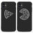 Simple Black White Pizza Best Friends Phone Case For iPhone 12 X XS MAX XR 11 13 Pro max 7 8 6s Plus SE Black Couple Soft Back Fun Pizza Pattern Funny Food Design Case For Smartphone