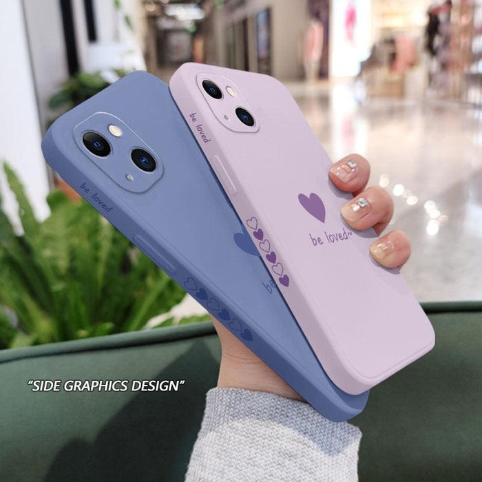 Simple Love Phone Case For iPhone 14 13 12 11 Pro Max Mini X XR XS MAX 8 7 Plus 6 6S Plus Cover Fashion Cute Love-Heart Simple Pattern Phone Case for iPhone