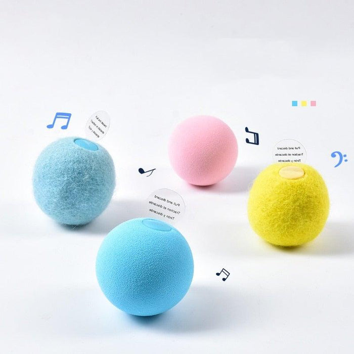 Smart Cat Toys Ball Catnip Cat Training Toy Pet Playing Ball Pet Products Toy for Cats Interactive Chirping Balls Cat Kicker Toys Fun Catnip Toys for Cat Exercise