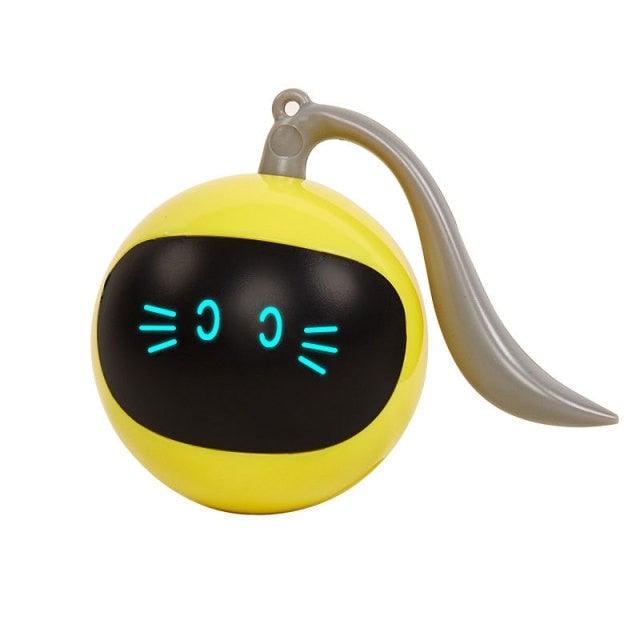 Smart Pet Toy USB Rechargeable Sports Ball Funny Chaser Roller Toy The Best Entertainment Exercise Gift For Smart Cat Toy Electric Jumping Ball Self Rotating Toys Rolling Jumping Ball  For Cats