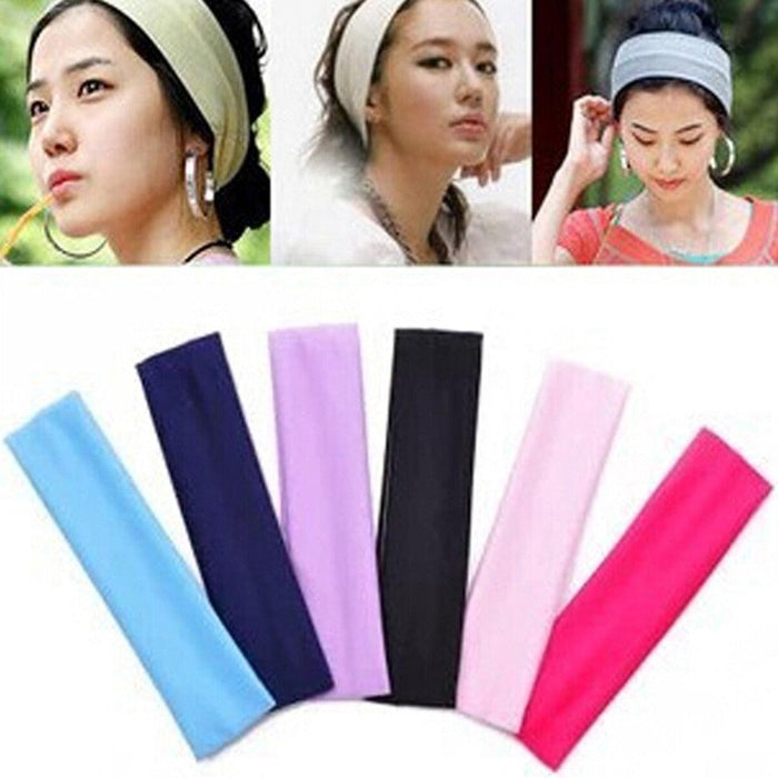 Solid Sports Headband Women Fashion Elastic Hair Bands Running Fitness Yoga Headwear Female Stretch Wash Makeup Gorgeous Hair Accessories For Women