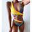 Splicing Bikini Female Swimsuit Two Piece Bikini Swimsuit for Women High Waist Crisscross Halter Wrap Bathing Suits with Bikini Bottom Women Swimwear Two-piece Bikini set Asymmetric Mid Waist Bather Bathing Suit Swim