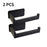 Stainless Steel Toilet Roll Holder Self Adhesive In Bathroom Tissue Paper Holder Black Finish Easy Installation No Screw Toilet Paper Holder Matte Black Toilet Tissue Roll Holders Dispenser And Hangers Wall Mounted For Bathroom And Kitchen