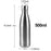 Stainless Steel Water Bottle BPA Free Thermos Water Beer Thermos 500ml for Sport Bottles Double-Wall Insulated Vacuum Flask Double-Walled Insulated Vacuum Flask Stainless Steel Drinking Bottle