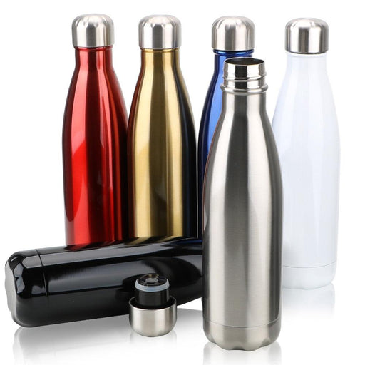 Stainless Steel Water Bottle BPA Free Thermos Water Beer Thermos 500ml for Sport Bottles Double-Wall Insulated Vacuum Flask Double-Walled Insulated Vacuum Flask Stainless Steel Drinking Bottle