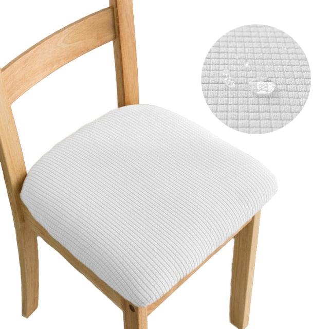 Stretchy Removable Washable Upholstered Chair Seat Slipcover Protector Waterproof Removable Dining Chair Seat Cover Jacquard Stretch Chair Seat Cushion Slipcover For Dining Room Kitchen Banquet