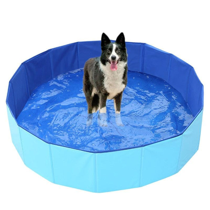 Summer Pools for Dogs Foldable Pet Bath Swimming Tub Bathtub Outdoor Indoor Collapsible Bathing Pool Play Interactive Cool Down Dog Pool Foldable Pool Bathtub PVC Dog Cat Children Swimming Pool