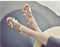 Summer Women Sandals Soft Comfortable Modern Shoes Flat Pearl Sandals Comfortable Ankle Strap Sandals Slip On Flat Sandal Elastic Comfort Summer Shoes