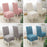 Super Soft Polar Fleece Fabric Skirt Style Chair Cover Elastic Chair Covers Spandex For Kitchen Wedding Chair Covers Dining Room Washable Furniture Chair for Kids Pets Home Ceremony Banquet Wedding Party