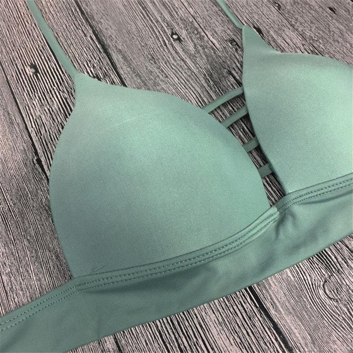 Swimwear Women Bandage Women Triangle Bathing Suits 2 Pieces Bikini Bowknot Swimsuit Bikini Set Swimwear Bikini Sets Bikinis Bathing Suit Push Up Swimsuit Summer Beachwear