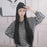 Synthetic Long Straight Knitted Hat Hair Wigs For Women Black Hat Hair Extension Wigs Cap With Hair Naturally Connect Hair Wigs For Black Women Cosplay Wigs For Women