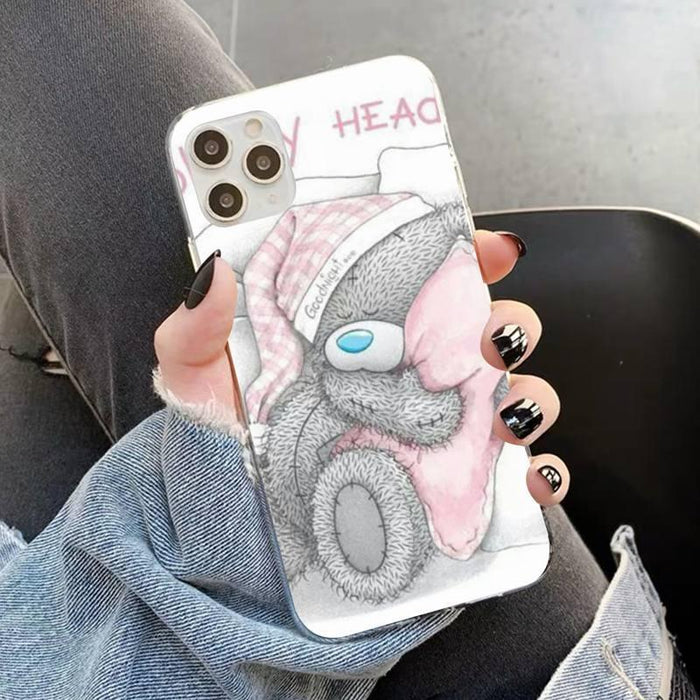 Teddy Phone Case for Iphone 13 11 12 pro XS MAX 8 7 6 6S Plus X 5S SE XR case Liquid Silicone Soft Gel Rubber Phone Cover for Women Girls Phone Mask - STEVVEX Gadgets - 1004, Bear Phone Case, Classic Phone Case, Elegant Phone Case, Luxury Phone Case, Modern Phone Case, Panda Phone Case, Phone Case, Phone Case For Girls, Phone Case For Iphone, Popular Phone Case, Rabbit Phone Case, Silicone Case, Silicone Phone Case, Stylish Phone Case, Women Phone Case - Stevvex.com