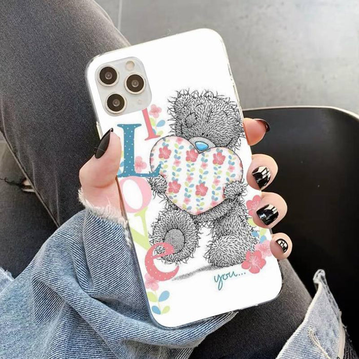 Teddy Phone Case for Iphone 13 11 12 pro XS MAX 8 7 6 6S Plus X 5S SE XR case Liquid Silicone Soft Gel Rubber Phone Cover for Women Girls Phone Mask - STEVVEX Gadgets - 1004, Bear Phone Case, Classic Phone Case, Elegant Phone Case, Luxury Phone Case, Modern Phone Case, Panda Phone Case, Phone Case, Phone Case For Girls, Phone Case For Iphone, Popular Phone Case, Rabbit Phone Case, Silicone Case, Silicone Phone Case, Stylish Phone Case, Women Phone Case - Stevvex.com