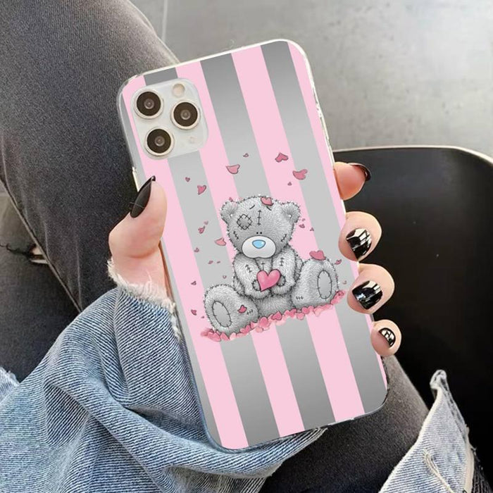 Teddy Phone Case for Iphone 13 11 12 pro XS MAX 8 7 6 6S Plus X 5S SE XR case Liquid Silicone Soft Gel Rubber Phone Cover for Women Girls Phone Mask - STEVVEX Gadgets - 1004, Bear Phone Case, Classic Phone Case, Elegant Phone Case, Luxury Phone Case, Modern Phone Case, Panda Phone Case, Phone Case, Phone Case For Girls, Phone Case For Iphone, Popular Phone Case, Rabbit Phone Case, Silicone Case, Silicone Phone Case, Stylish Phone Case, Women Phone Case - Stevvex.com