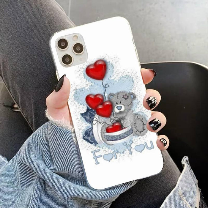 Teddy Phone Case for Iphone 13 11 12 pro XS MAX 8 7 6 6S Plus X 5S SE XR case Liquid Silicone Soft Gel Rubber Phone Cover for Women Girls Phone Mask - STEVVEX Gadgets - 1004, Bear Phone Case, Classic Phone Case, Elegant Phone Case, Luxury Phone Case, Modern Phone Case, Panda Phone Case, Phone Case, Phone Case For Girls, Phone Case For Iphone, Popular Phone Case, Rabbit Phone Case, Silicone Case, Silicone Phone Case, Stylish Phone Case, Women Phone Case - Stevvex.com