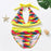 Teenager Girls Swimwear Two pieces Girls Swimsuit High quality Kids Bikini Sets Children Beach Wear Girls Two Piece Bikini Swimsuits Striped Ruffle Swimwear Bathing Suit Set