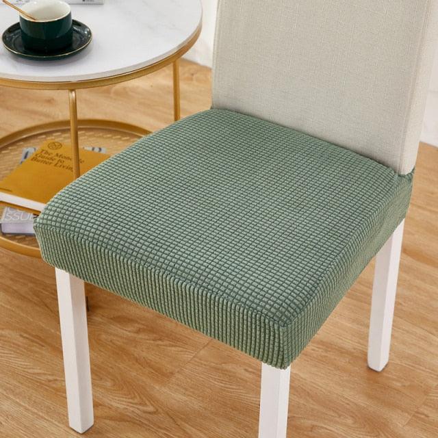 Thick solid seat Covers elastic For Wedding Dining Room Office Banquet housse de chaise chair cover Thicken Dining Room Chair Covers Seat Protector Super Fit Slipcover Stretch Removable Washable Soft Fabric for Home Hotel Dining Room Ceremony