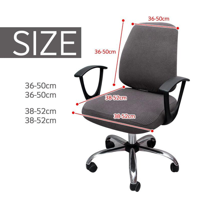 Thicken Solid Office Computer Chair Cover Spandex Split Seat Cover Universal Office Anti-dust Armchair Cover Protective & Stretchable Universal Chair Covers Stretch Rotating Chair Slipcover