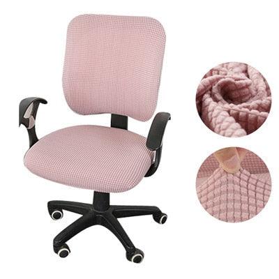 Thicken Solid Office Computer Chair Cover Spandex Split Seat Cover Universal Office Anti-dust Armchair Cover Protective & Stretchable Universal Chair Covers Stretch Rotating Chair Slipcover