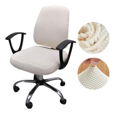 Thicken Solid Office Computer Chair Cover Spandex Split Seat Cover Universal Office Anti-dust Armchair Cover Protective & Stretchable Universal Chair Covers Stretch Rotating Chair Slipcover