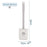 Toilet Brush Holder Sets Wall Hanging Household Floor Standing Soft Bristle Head Bathroom Cleaning Accessories Toilet Brush Set, Silicone Toilet Brush with Holder Wall Mounted With Toilet Bowl Brush And Holder Bendable Brush Head Holder Quickly Drying