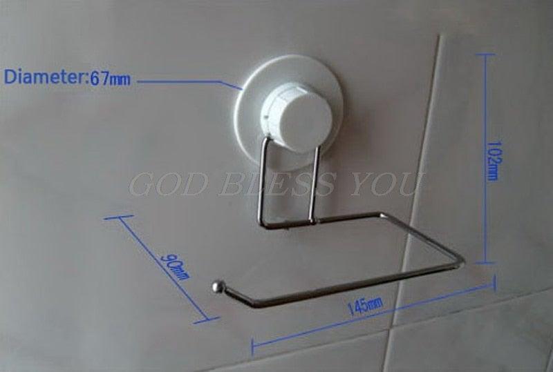 Toilet Paper Holder Bathroom Suction Hanger Tissue Rack Kitchen Towel Hook Powerful Vacuum Suction Cup Toilet Paper Roll Holder Wall Mount Towel Tissue Rack For Bathroom And Kitchen-Drill Free - STEVVEX Decor - 59, bathroom, bathroom accessories, good quality tissue holder, Home Accessories, home decor, Home Ornament, Kitchen Towel Hook, new tissue holder, tissue holder, Tissue Rack, Tissue Rack For Bathroom, toilet brush holder, Toilet paper holder, Toilet Paper Roll Holder, Towel Tissue Rack - Stevvex.com