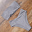 Top Swimsuit Push Up Bikini Set Women's Crop Top High Waist Swimsuit Sport High Cut Bikini Set Two Piece Bathing Suits High Waist Solid Bathing Suit Summer Swimwear Women Beachwear