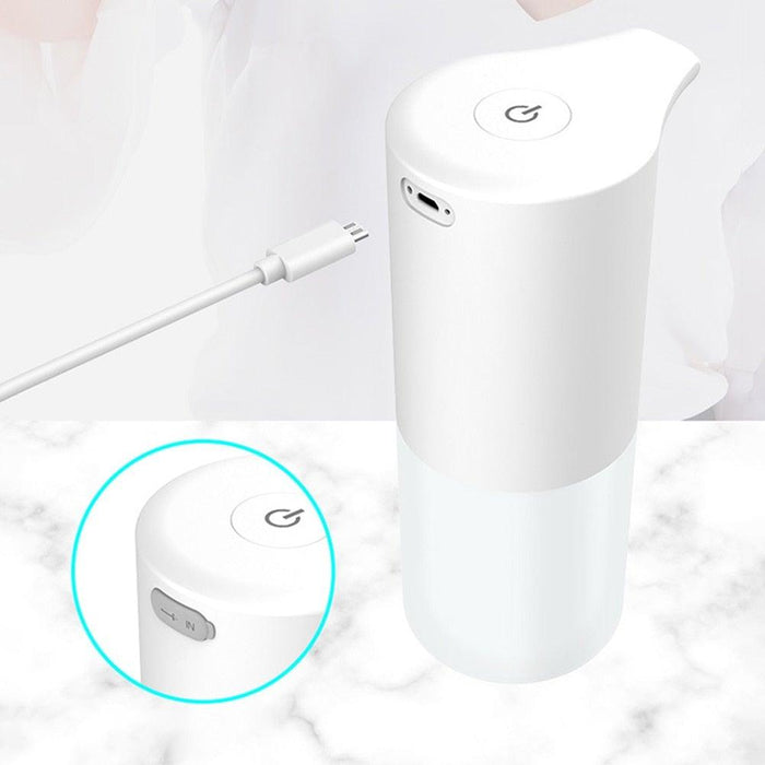 Touchless Automatic Soap Dispenser USB Charging Smart Foam Machine Infrared Sensor Foam Soap Dispenser Hand Sanitizer  Touchless Soap Dispenser Soap Dispenser Automatic USB Rechargeable Foaming Soap Dispenser For Kitchen Bathroom White