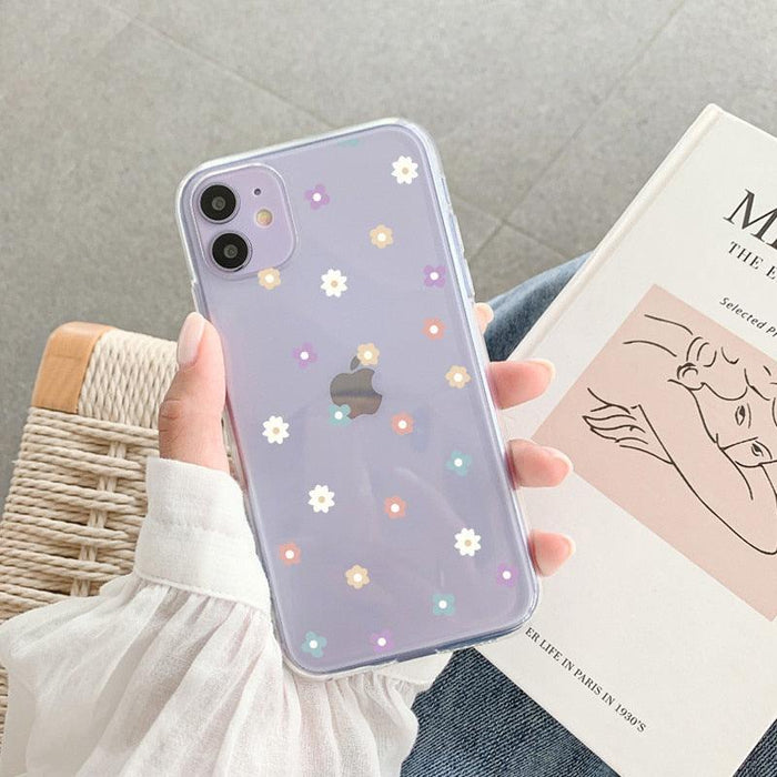 Transparent Couples Heart Phone Case For iPhone 11 12 Pro Max Mini X XR XS Max 7 8 Plus SE Soft Back Cute Clear Heart Love Pattern Print for Girls Women Slim Thin Soft Silicone Fashion Luxury Transparent Phone Case Black