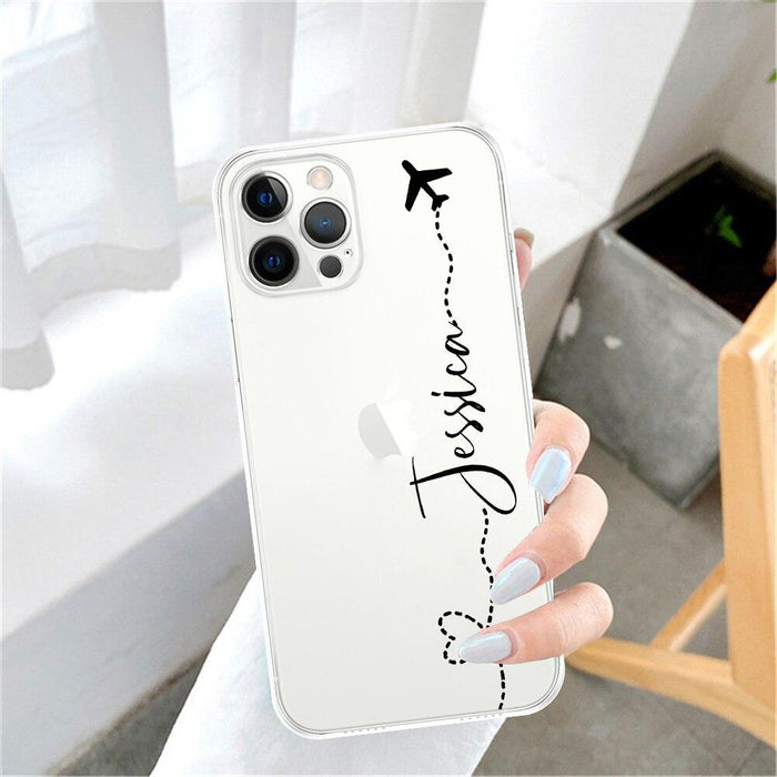 Travel Map Phone Case for iPhone 13 11 12 Pro Max X XR XS 7 8 Plus Mini SE Transparent Cover for iphone Transparent Soft Ultra Slim Anti-Scratch Bumper Protective Cover for iPhone