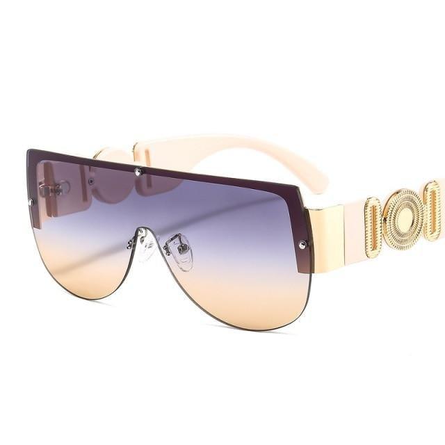 Trendy Sunglasses For Women Stylish Fashionable Shield Sunglasses For Women & Men New Luxury Gradients & Classic Lens For Women & Men New Square Shape Women's Round Sunglasses