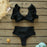 Two-Pieces Women Floral Push-Up Padded Bra Ruffles Bikini Set Swimsuit Swimwear Bathing Suit Beachwear Floral Printed Swimsuit Knotted String Triangle Bikini Tie Side High Cut Cheeky Bikini Set