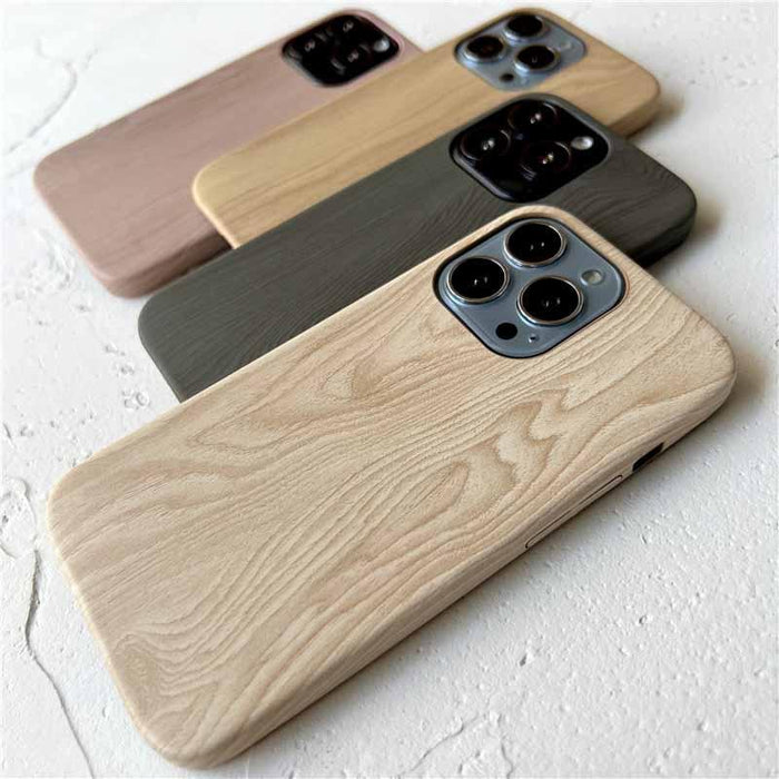 Ultra Thin Wooden Texture Phone Cases For iPhone 14 13 12 11 Pro Max XS MAX XR XS X 7 8 Plus anti-skid Soft Cover Cool Slim Wooden Shockproof Protective Back Cover And Camera Protection Fashion Phone Case for Men Women