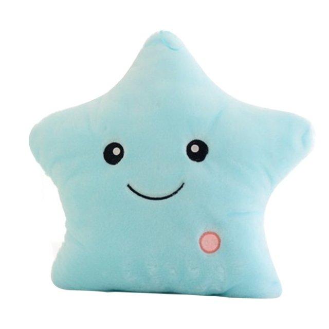 Unique Luminous Pillow Vivid Star Design LED Light Cushion Plush Pillow Night Light Plush Pillows Stuffed Star Pillow Led Light Creative Twinkle Star Glowing LED Night Light Plush Pillows Stuffed Toys For Bedroom Sofa Creative Birthday Gift Toy For Kids